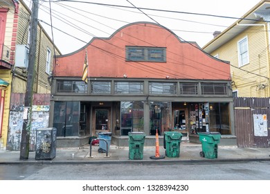 New Orleans, Louisiana  USA - February 16, 2019: The Famous Bar And Music Venue, D.b.a , A Popular Place In The Marigny Neighborhood, Outside The French Quarter, On Popular Frenchman Street.