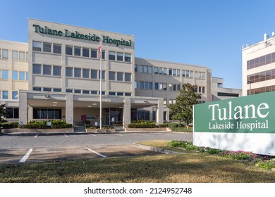 New Orleans,  Louisiana, USA- February  12, 2022: Tulane Lakeside Hospital in New Orleans,  Louisiana, USA. Tulane Lakeside Hospital is a teaching, research and medical system. 
