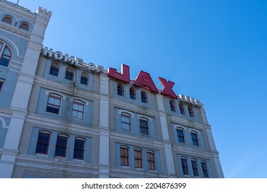 New Orleans, Louisiana, USA - February 12, 2022: JAX Brewery In New Orleans, Louisiana, USA. Jax Brewery Is A French Quarter Landmark For Hip Fun And Shopping.