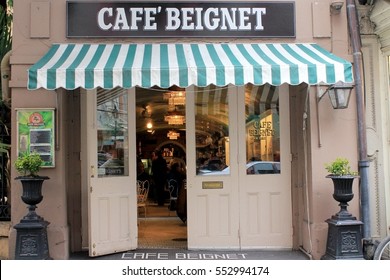 New Orleans, Louisiana, USA - March 3, 2014: Cafe Beignet On Royal Street In New Orleans.