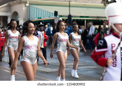 New Orleans, Louisiana USA - November 24, 2018: The Bayou Classic Parade, Proviso West High School Marching Band Performing At The Parade