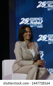 New Orleans, Louisiana/U.S. - 07/06/2019: Kamala Harris Speaks To The Audience At 25th Annual ESSENCE Festival Presented By  Coca-Cola Held At The New Orleans Ernest N. Morial Convention Center