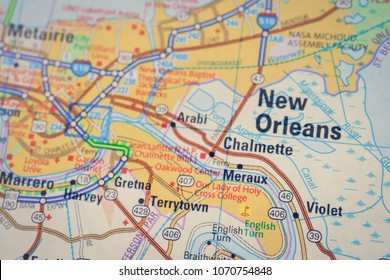 New Orleans Map Background