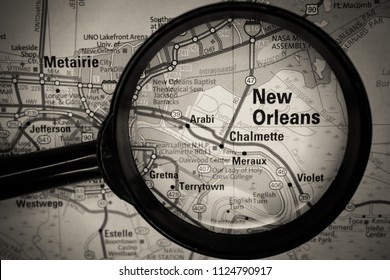 New Orleans Map Background