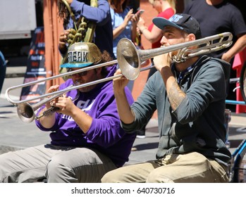 NEW ORLEANS - MAY 5, 2017 - Street Performer In The Streets Of New Orleans USA