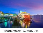 New Orleans paddle steamer in Mississippi river in New Orleans, Lousiana