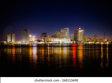 New Orleans Skyline At Night