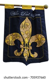 New Orleans, USA - July 13, 2015: A Flag With A Fleur-de-lis And Who Dat Nation Text.