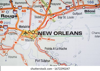 New Orleans USA Map Background