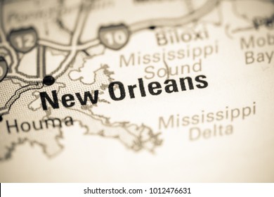 New Orleans. USA On A Map.