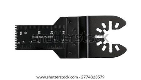 New oscillating multi-tool saw blade isolated on white background.Oscillating tool.