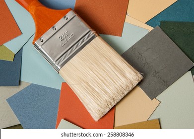 New Paint Brush And Paint Chips For Home Improvement