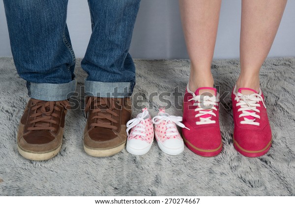 New Parents Shoes Baby Shoes Next Stock Photo Edit Now