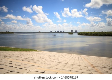 New Pass Across Smooth Water In Bonita Springs, Florida