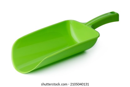 New plastic household scoop isolated on white