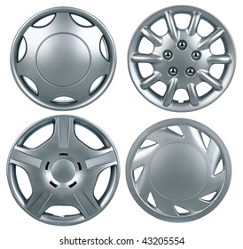 New plastic hubcap isolated on white background