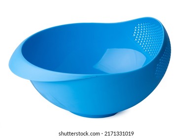 New Plastic Kitchen Colander Isolated On White