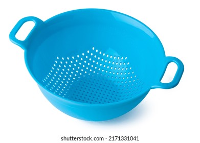 New Plastic Kitchen Colander Isolated On White