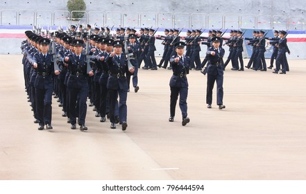 The New Police  Recruits Marching At Their Passing Out Parade,  On 24 Jan 2015 In Hong Kong Police  College, Hong Kong
