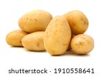 New potato isolated on white background close up 