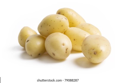 New Potatoes Isolated On White Background