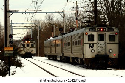 New Providence, NJ/USA - 3/9/2018: Pair Of Gladstone Branch Locals At Murray Hill