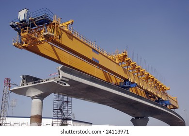new railway in Dubai, united arab emirates, construction field