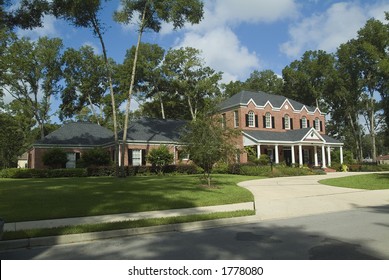 New Red Brick Colonial Style House Stock Photo Edit Now 1778080