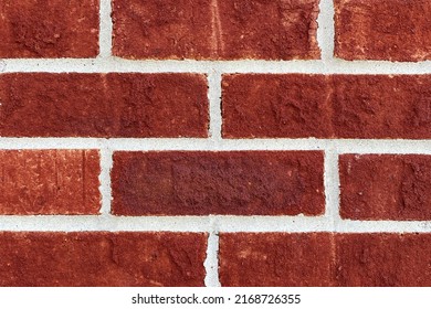 A New Red Brick Wall Closeup Interior Design Grout Style House Home Chimney Bricks Exterior