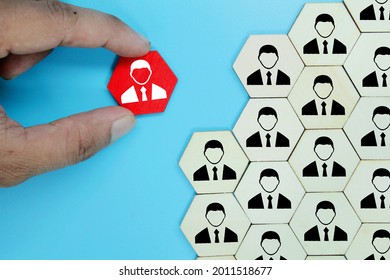 new red hexagons or taken with other hexagons have been old and permanent. business concept