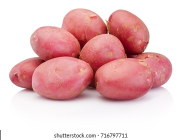 New Red Potato Isolated On White Background