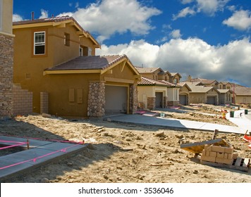 New Residential Construction In A Subdivision Of A New Community