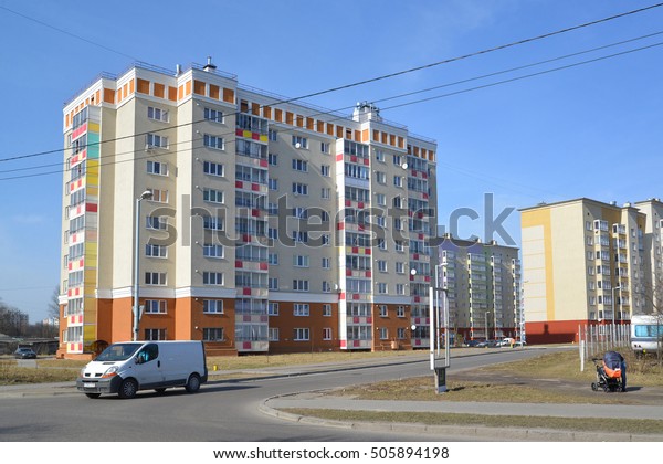 The new\
residential district in\
Kaliningrad