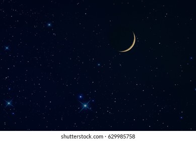 night moon stars real