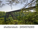 The New River Gorge Bridge, Steel arch bridge 3,030 feet long over the New River Gorge near Fayetteville, West Virginia, in the Appalachian Mountains, USA