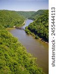 The New River Gorge National Park and Preserve in southern West Virginia in the Appalachian Mountains, USA