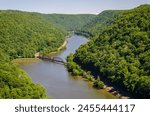 The New River Gorge National Park and Preserve in southern West Virginia in the Appalachian Mountains, USA