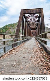 The New River State Park Trail Bridge Over The New River In Hiwassee, Virginia