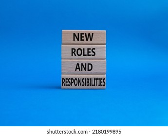 New Roles Responsibilities Symbol Wooden Blocks Stock Photo 2180199895 ...