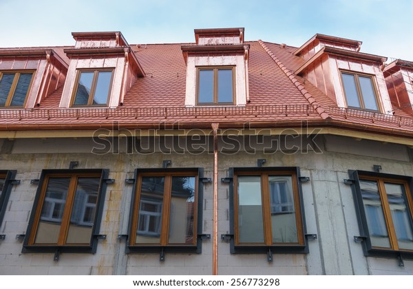New Roof Dormer Windows Copper Stock Photo Edit Now 256773298