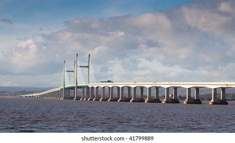 New Severn Bridge Carrying The M4 Motorway Connection Between Wales And England