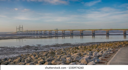 The new Severn Bridge as viewed from Gloucestershire, England, United Kingdom