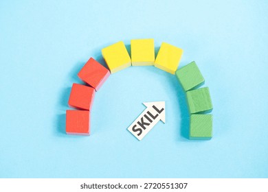 New skill progress, goal to upskill, business, education and career concept, knowledge is power strategy, wisdom and development 
