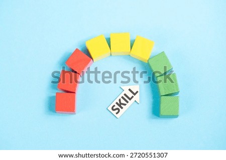 New skill progress, goal to upskill, business, education and career concept, knowledge is power strategy, wisdom and development 