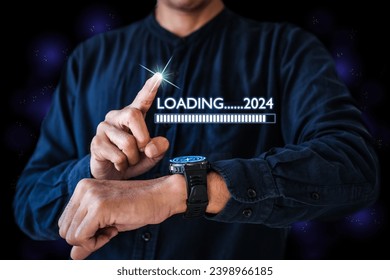 New smart watch Hand push UI interface AI 2024 technology AR application technology platform device laptop net hub networking screen display folder finger check factory warehouse transportation system - Powered by Shutterstock