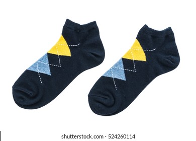 New Socks Isolated On White Background