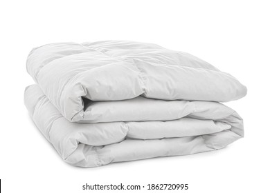 New Soft Folded Blanket Isolated On White