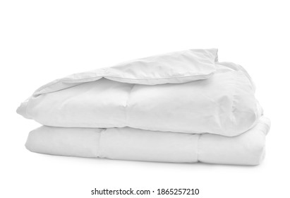 Folded Soft Blanket On White Background Stock Photo 1272019057 ...