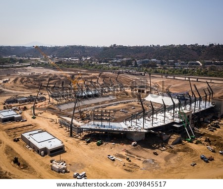 New stadium construction site in Mission Valley, San Diego, California. High quality photo