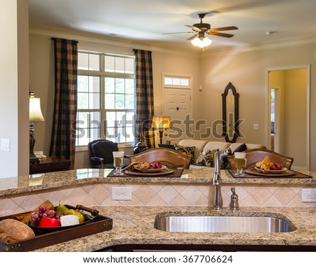 New Stainless Steel Sink On Granite Stock Photo Edit Now